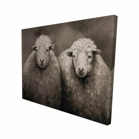 FONDO 16 x 20 in. Sheep Sepia-Print on Canvas FO2778602